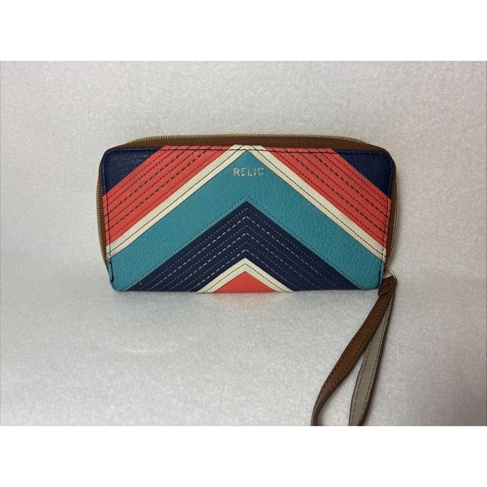 Pre-Loved Relic Multi-color Women's Wallet w/ Wrist Strap